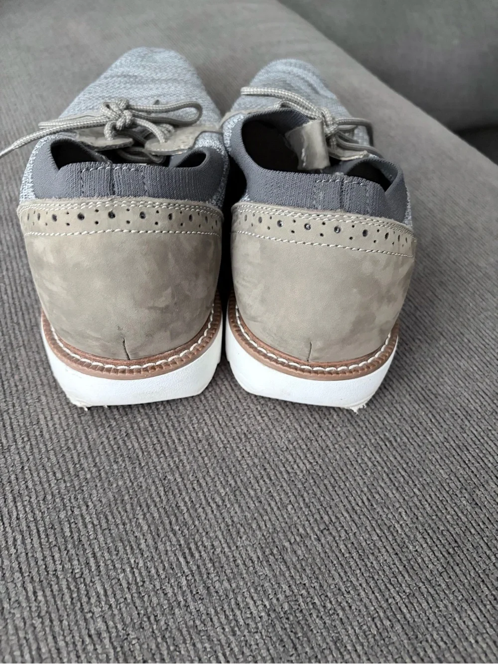 Dockers Light Gray Knit Derby with White Sole